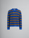 MARNI Blue Striped Mohair Jumper Mens Apparel
