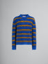 MARNI Blue Striped Mohair Jumper Mens Apparel