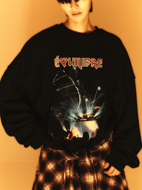 JUUN.J EQUILIBRE ROCK STAGE Overfit Sweatshirt Mens Apparel