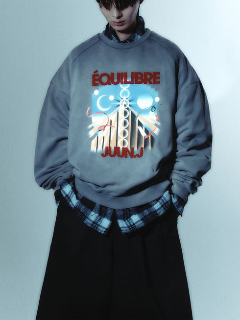 JUUN.J DOHEE KWON MOON Loose Fit Sweatshirt Mens Apparel