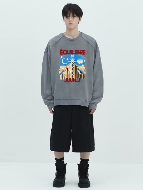 JUUN.J DOHEE KWON MOON Loose Fit Sweatshirt Mens Apparel