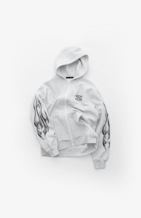 STAMPD Chrome Flame Zip Hoodie Mens Apparel