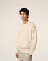 AMI PARIS Beige Cotton Ami Embroidered Crewneck Sweater Mens Apparel