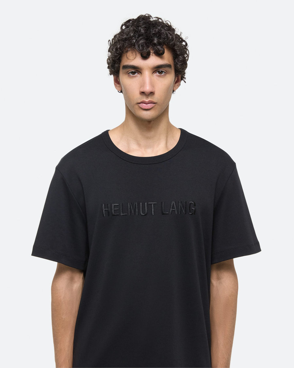 Tシャツ・カットソー HELMUT LANG Men T-shirt Black 1 O04HM599 001 HELMUT LANG Logo Tee Mens Apparel – ASPHALT