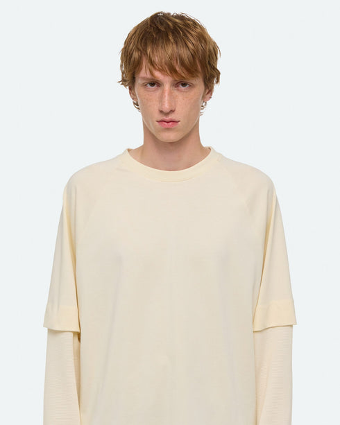 HELMUT LANG Double-Layer Waffle Tee Mens Apparel