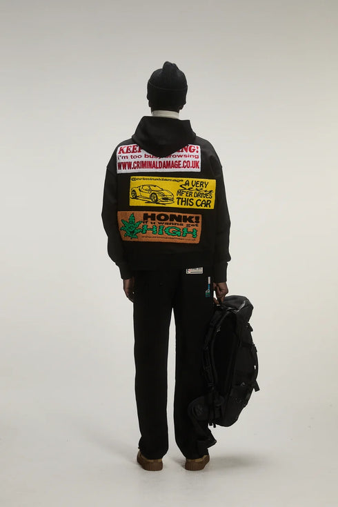 CRIMIAL DAMAGE Honk Chenille Hoodie Men's Apparel