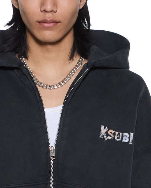 KSUBI Death Snake Halen Zip Hdie Ash Men's Apparel