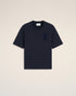 AMI PARIS Navy Cotton Ami de Coeur Patch T-Shirt Mens Apparel