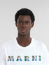 MARNI T-Shirt With Gingham Marni Logo Mens Apparel