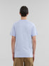 MARNI Blue organic cotton T-shirt with Marni Scribble motif Mens Apparel