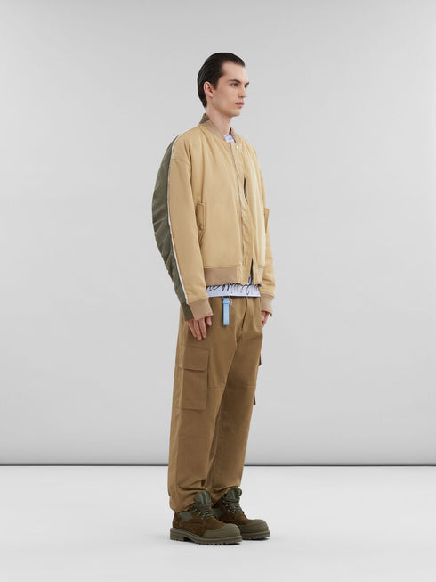 MARNI Blue organic cotton T-shirt with Marni Scribble motif Mens Apparel