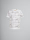 MARNI White organic cotton T-shirt with Marni Scribble motif Mens Apparel