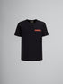 MARNI Black organic cotton T-shirt with Marni patch Mens Apparel