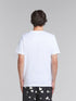 MARNI White organic cotton T-shirt with Marni patch Mens Apparel