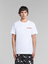 MARNI White organic cotton T-shirt with Marni patch Mens Apparel
