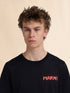 MARNI Black cotton crew neck T-shirt with Marni label Mens Apparel