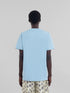 MARNI Light blue organic cotton T-shirt with Marni Mending logo Mens Apparel
