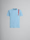MARNI Light blue organic cotton T-shirt with Marni Mending logo Mens Apparel