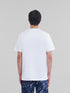 MARNI White organic cotton T-shirt with Marni Mending logo Mens Apparel