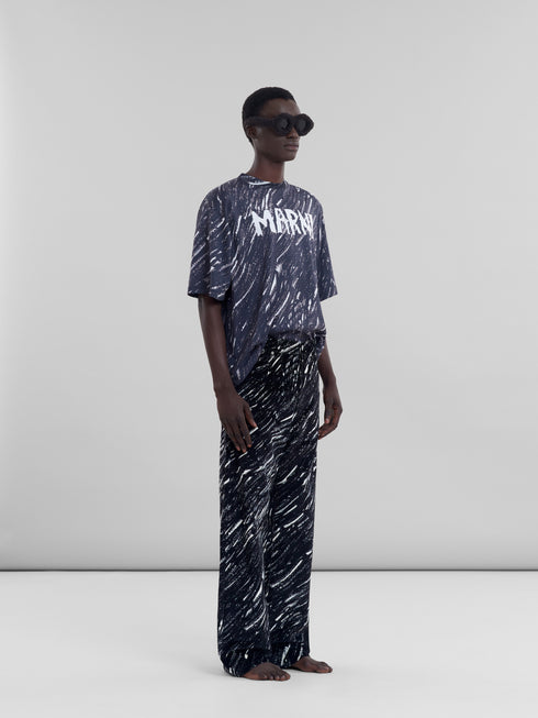 MARNI Scribble Logo Organic Jersey Mens Apparel