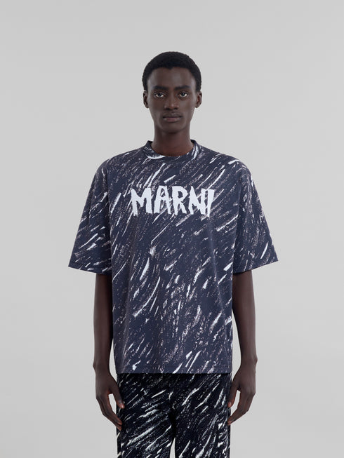 MARNI Scribble Logo Organic Jersey Mens Apparel