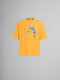 MARNI Bio Cotton T-Shirt with Marni dripping print Mens Apparel