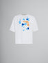 MARNI Bio Cotton T-shirt with Marni dripping print Mens Apparel