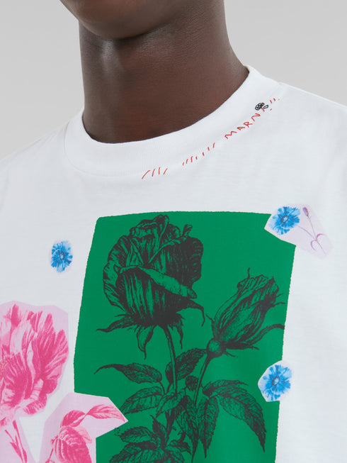 MARNI T-Shirt With Flower Prints Mens Apparel