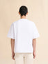 MARNI White cotton T-shirt with mohair patches Mens Apparel