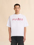 MARNI White cotton T-shirt with flocked Marni Animal Alphabet logo Men's Apparel