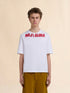 MARNI White cotton T-shirt with Marni Monolith print Mens Apparel