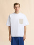 MARNI White Cotton T-shirt With Contrast Pocket Men's Apparel