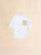 MARNI White Cotton T-shirt With Contrast Pocket Men's Apparel