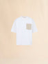 MARNI White Cotton T-shirt With Contrast Pocket Men's Apparel