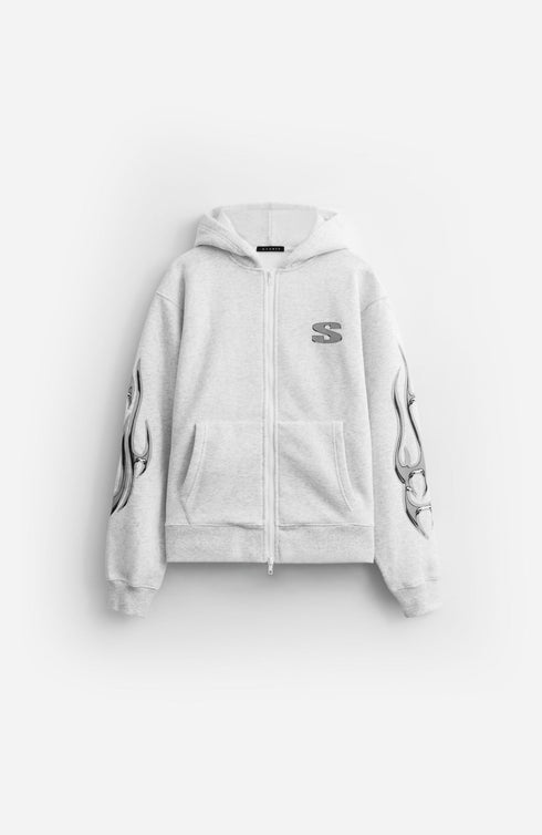 STAMPD Chrome Flame Zip Hoodie Mens Apparel