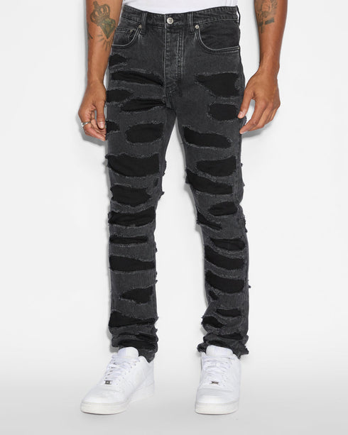 KSUBI Chitch Shredded Black Mens Apparel