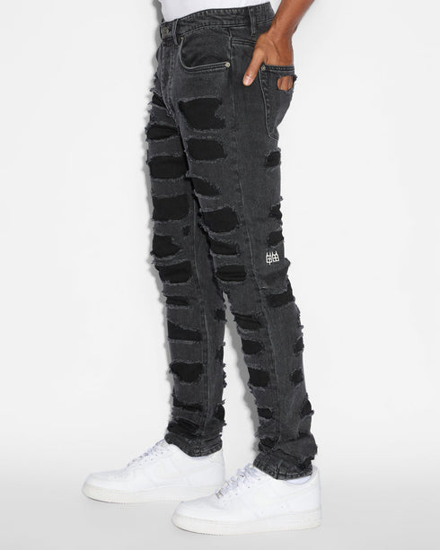 KSUBI Chitch Shredded Black Mens Apparel