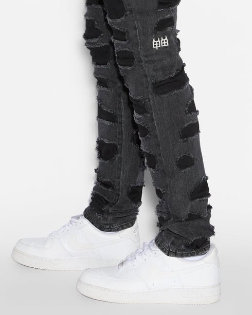 KSUBI Chitch Shredded Black Mens Apparel