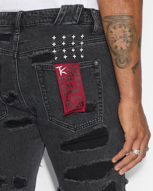 KSUBI Chitch Shredded Black Mens Apparel