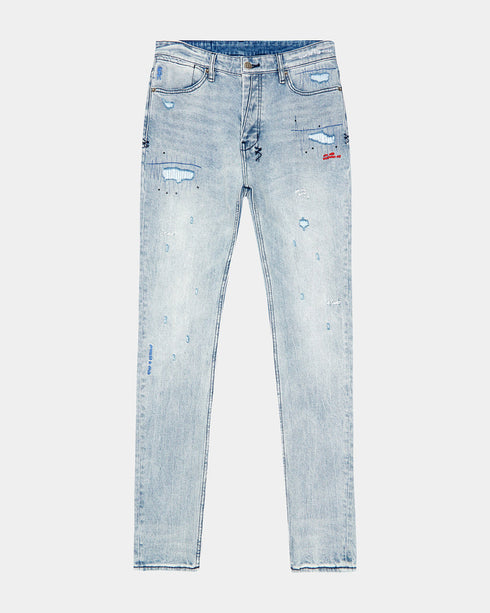 KSUBI Van Winkle Blu Skribed Mens Apparel