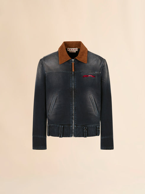 MARNI Canvas Jacket With Contrast Collar Men's Apparel
