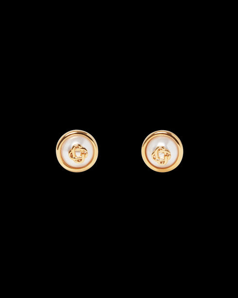 CASABLANCA Pearl Logo Stud Earrings Accessories