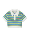 CASABLANCA Girls Stripe Crochet Top Kid's Apparel