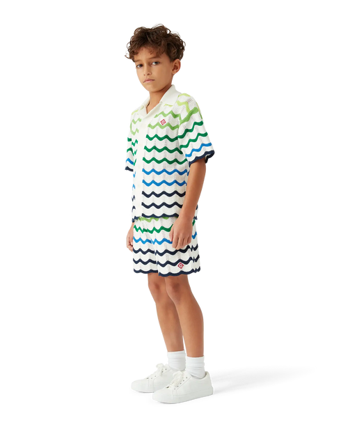 CASABLANCA Boys Wavy Knit Short Kid's Apparel