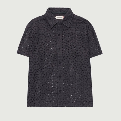 HONOR THE GIFT Crochet Button Up Mens Apparel