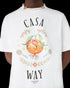 CASABLANCA Casa Way Orange Mascot Short Sleeve T-Shirt Mens Apparel