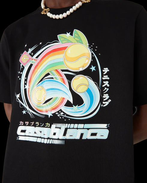 CASABLANCA Manga Tennis Ball Short Sleeve T-Shirt Mens Apparel