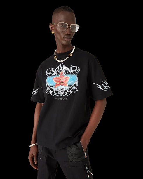 CASABLANCA Blades Oversized Short Sleeve T-Shirt Mens Apparel