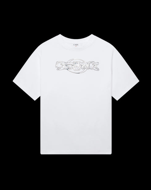 CASABLANCA Chrome Oversized Short Sleeve T-Shirt Mens Apparel