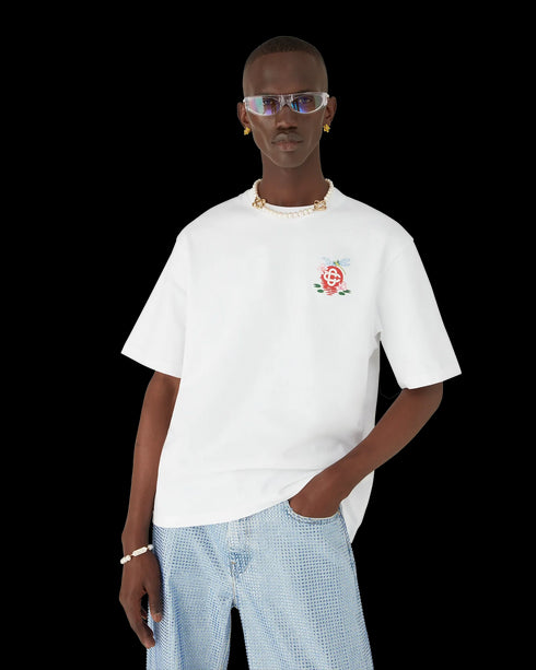 CASABLANCA Dragonfly Floral Oversized Short Sleeve T-Shirt Mens Apparel